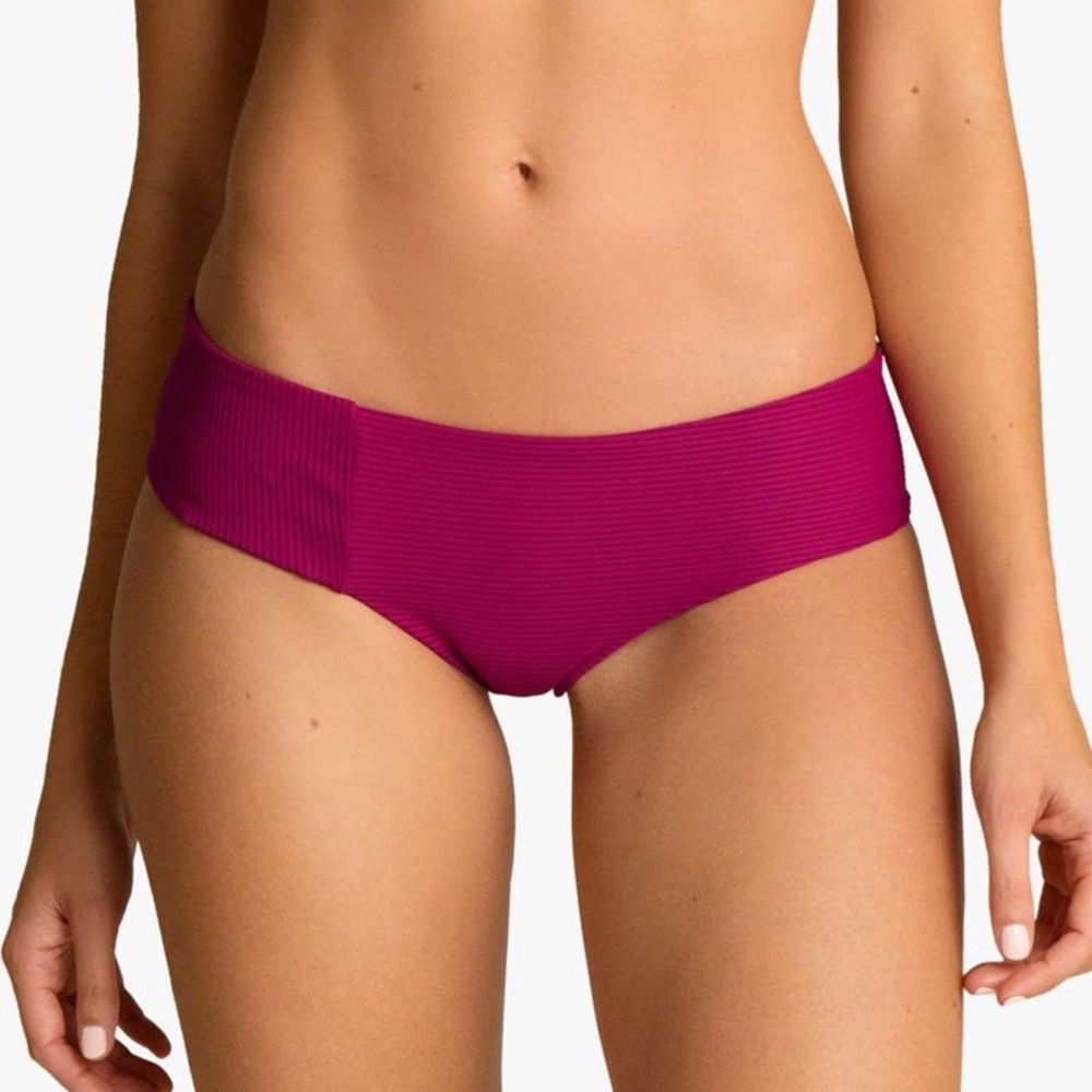 Boys + Arrows Magenta Ribbed Bikini Bottoms